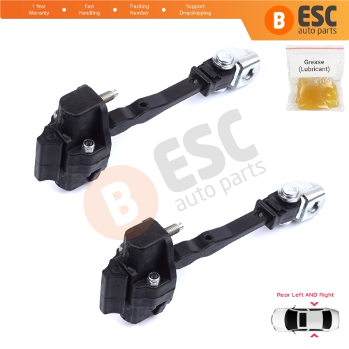 2 Pieces Rear Door Hinge Stop Check Strap Limiter for Vauxhall Opel Grandland X A18 P1UO 2017-On 3551472