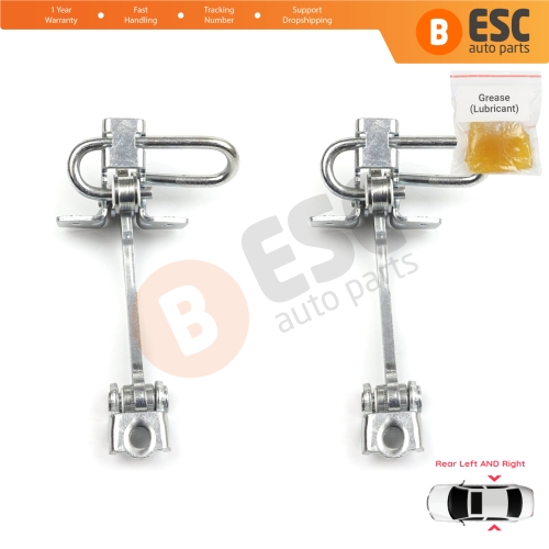 2 Pieces Rear Door Hinge Stop Check Strap Limiter 13186210 for Chevrolet  Vauxhall  Opel Meriva A X03 2003-2010