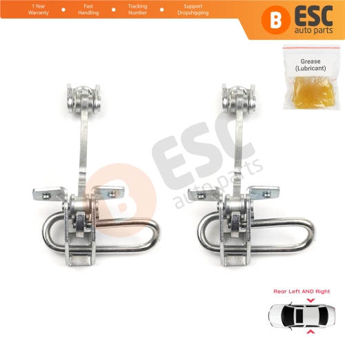 2 Pieces Rear Door Hinge Stop Check Strap Limiter 13186210 for Chevrolet  Vauxhall  Opel Meriva A X03 2003-2010
