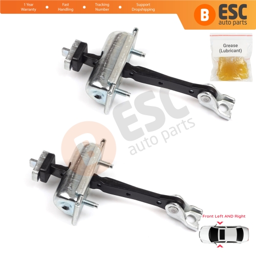 2 Pieces Front Door Hinge Stop Check Strap Limiter for Vauxhall Opel Adam M13 2012-2019 13412690 