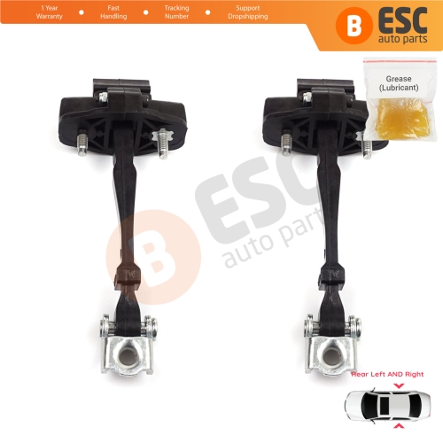 2 Pieces Rear Door Hinge Stop Check Strap Limiter for Renault Captur MK1 J87 H5 J5 2013-2019 824305607R