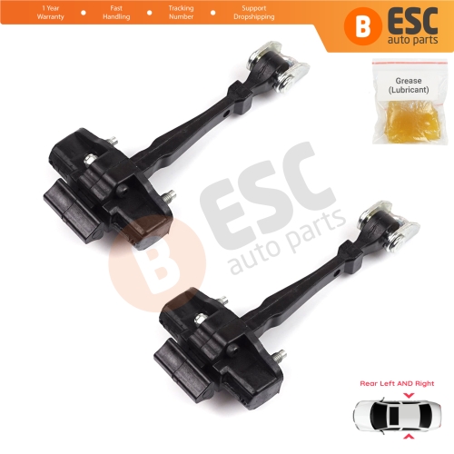 2 Pieces Rear Door Hinge Stop Check Strap Limiter for Renault Captur MK1 J87 H5 J5 2013-2019 824305607R
