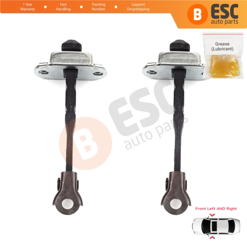 2 Pieces Front Door Hinge Stop Check Strap Limiter for Renault Megane MK4 2015-On 4/5 Door 804301666R 