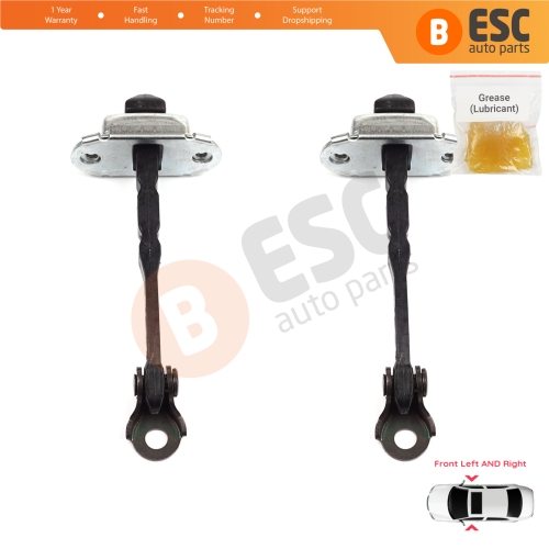 2 Pieces Front Door Hinge Stop Check Strap Limiter for Renault Megane MK4 2015-On 4/5 Door 804301666R 