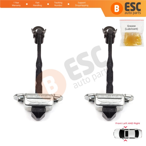 2 Pieces Front Door Hinge Stop Check Strap Limiter for Renault Megane MK4 2015-On 4/5 Door 804301666R 