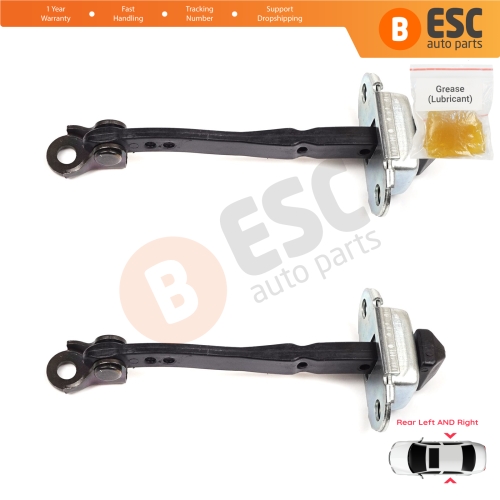 2 Pieces Rear Door Hinge Stop Check Strap Limiter for Renault Megane MK4 2015-On 4/5 Door 824306058R