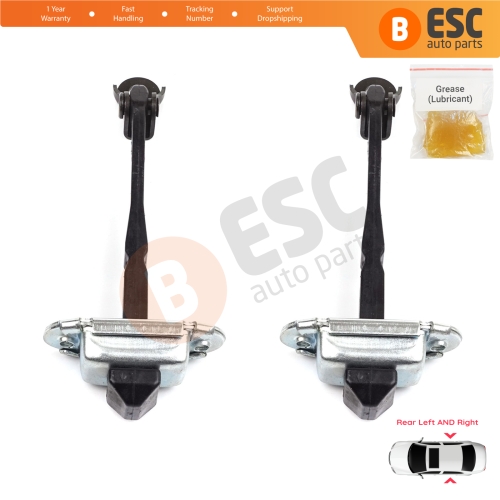 2 Pieces Rear Door Hinge Stop Check Strap Limiter for Renault Megane MK4 2015-On 4/5 Door 824306058R