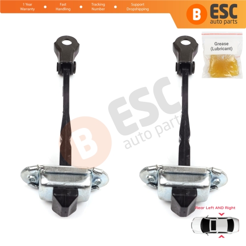 2 Pieces Rear Door Hinge Stop Check Strap Limiter for Renault Megane MK4 2015-On 4/5 Door 824306058R
