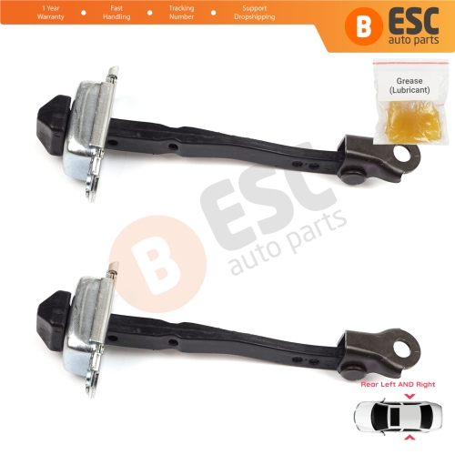 2 Pieces Rear Door Hinge Stop Check Strap Limiter for Renault Megane MK4 2015-On 4/5 Door 824306058R