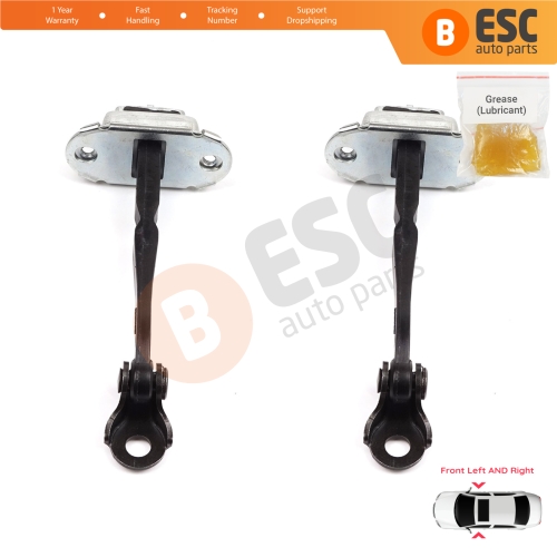 2 Pieces Front Door Hinge Stop Check Strap Limiter for Renault Kadjar Nissan Qashqai MK2 J11 804304EA0A