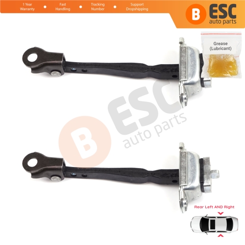 2 Pieces Rear Door Hinge Stop Check Strap Limiter for Renault Kadjar Nissan Qashqai MK2 J11 824304EA0A