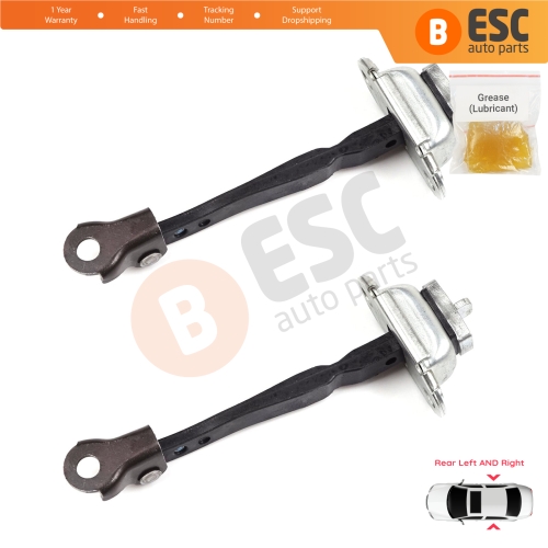 2 Pieces Rear Door Hinge Stop Check Strap Limiter for Renault Kadjar Nissan Qashqai MK2 J11 824304EA0A