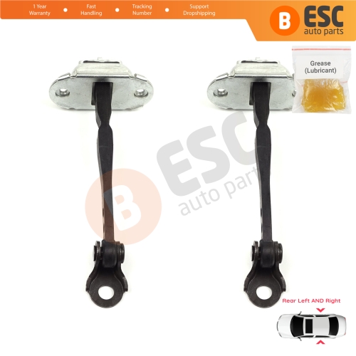 2 Pieces Rear Door Hinge Stop Check Strap Limiter for Renault Kadjar Nissan Qashqai MK2 J11 824304EA0A