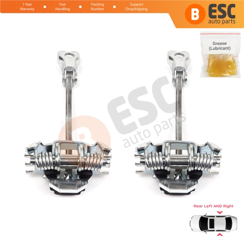 2 Pieces Rear Door Hinge Stop Check Strap Limiter for Renault Scenic Grand Scenic MK3 JZ0/1 2009-2016 824310005R