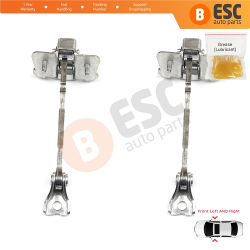 2 Pieces Front Door Hinge Stop Check Strap Limiter for Renault Trafic MK3 Fiat Talento Opel Vivaro B Nissan NV300 Primastar 804300242R 