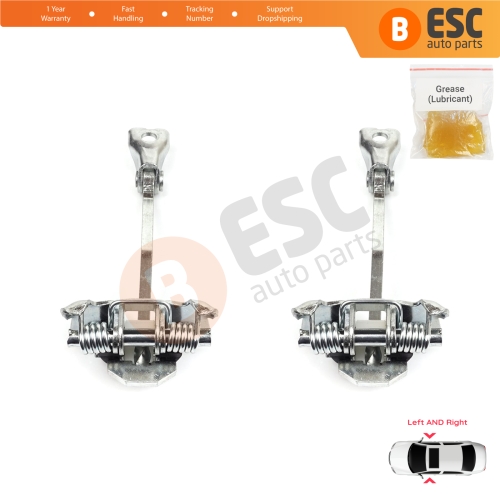 2 Pieces Front Door Hinge Stop Check Strap Limiter for Renault Megane CC Cabriolet Convertible EZ 2010-On 804305514R 