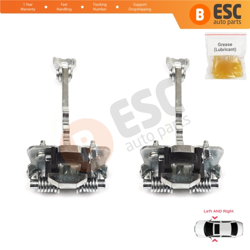 2 Pieces Front Door Hinge Stop Check Strap Limiter for Renault Megane CC Cabriolet Convertible EZ 2010-On 804305514R 