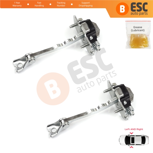 2 Pieces Front Door Hinge Stop Check Strap Limiter for Renault Megane CC Cabriolet Convertible EZ 2010-On 804305514R 