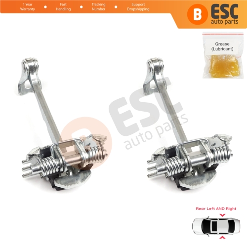 2 Pieces Rear Door Hinge Stop Check Strap Limiter for Renault Espace MK4 J81 JK0/1 2002-2015 8200070661