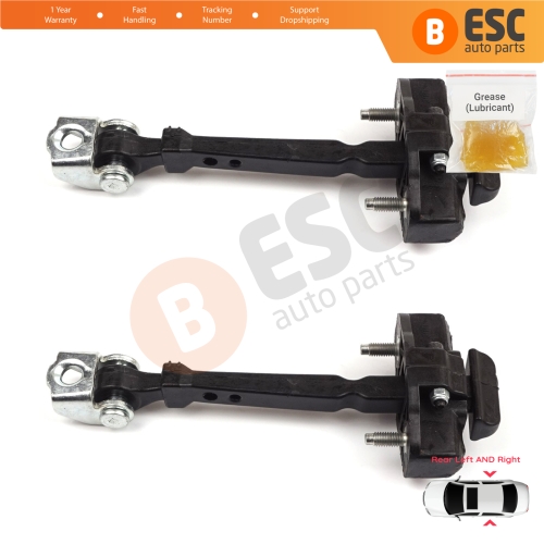 2 Pieces Rear Door Hinge Stop Check Strap Limiter for Renault Clio MK4 BH/KH 2012-2021 824307049R 