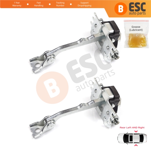 2 Pieces Rear Door Hinge Stop Check Strap Limiter for Renault Laguna MK3 X91 BT0/1 2007-2015 824310001R
