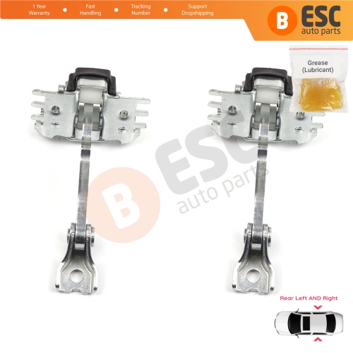 2 Pieces Rear Door Hinge Stop Check Strap Limiter for Renault Laguna MK3 X91 BT0/1 2007-2015 824310001R