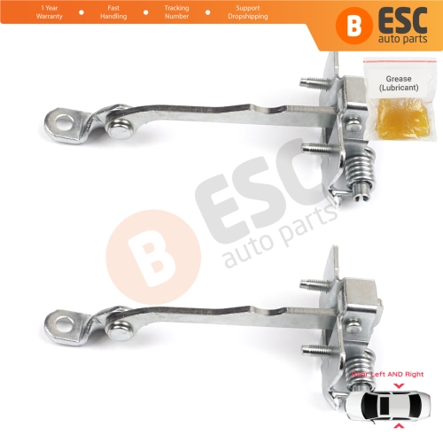 2 Pieces Rear Door Hinge Stop Check Strap Limiter 7700828428 for Renault Megane MK1 1996-2003