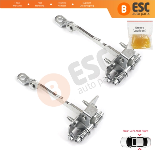2 Pieces Rear Door Hinge Stop Check Strap Limiter 7700828428 for Renault Megane MK1 1996-2003