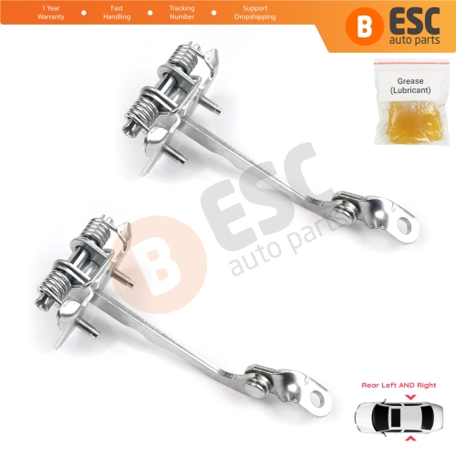 2 Pieces Rear Door Hinge Stop Check Strap Limiter 7700828428 for Renault Megane MK1 1996-2003