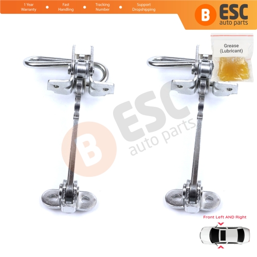 2 Pieces Front Door Hinge Stop Check Strap Limiter for Fiat Stilo 192 2001-2010 4/5 Door 51760102