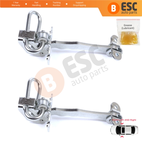 2 Pieces Front Door Hinge Stop Check Strap Limiter for Fiat Stilo 192 2001-2010 4/5 Door 51760102