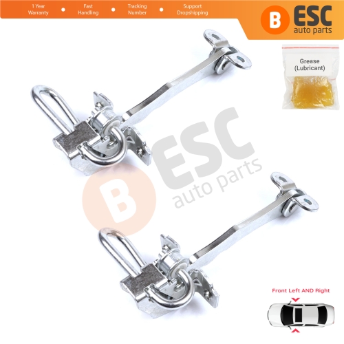 2 Pieces Front Door Hinge Stop Check Strap Limiter for Fiat Stilo 192 2001-2010 4/5 Door 51760102