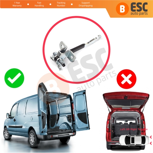 2 Pieces Left AND Right Trunk Door Hinge Stop Check Strap Limiter for Fiat Doblo MPV Van Cargo MK1 119 223 2001-2010 46790818