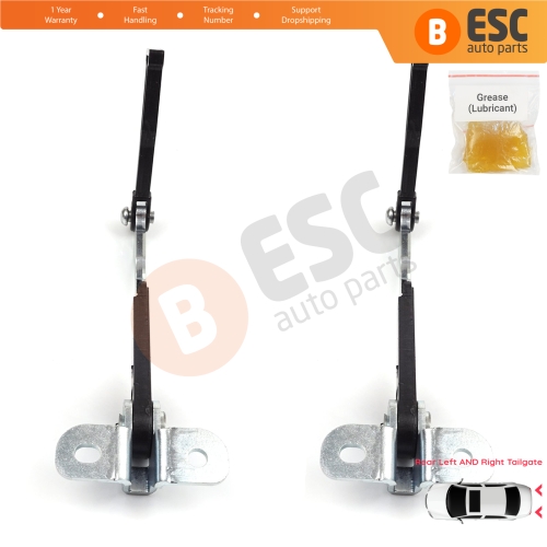 2 Pieces Left AND Right Trunk Door Hinge Stop Check Strap Limiter for Fiat Doblo MPV Van Cargo MK1 119 223 2001-2010 51801197