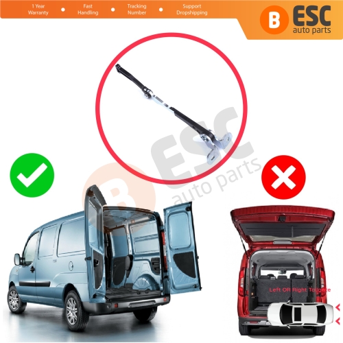 2 Pieces Left AND Right Trunk Door Hinge Stop Check Strap Limiter for Fiat Doblo MPV Van Cargo MK1 119 223 2001-2010 51801197
