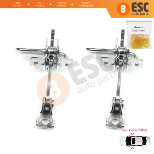 2 Pieces Front Door Hinge Stop Check Strap Limiter for Fiat Panda MK2 169 2003-2012 51779914
