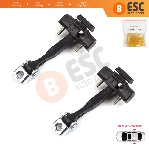 2 Pieces Rear Door Hinge Stop Check Strap Limiter for Fiat 500L 351 352 2012-2022 51883509