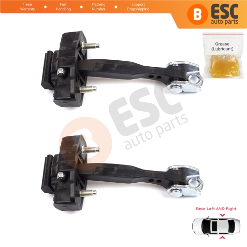 2 Pieces Rear Door Hinge Stop Check Strap Limiter for Fiat 500L 351 352 2012-2022 51883509