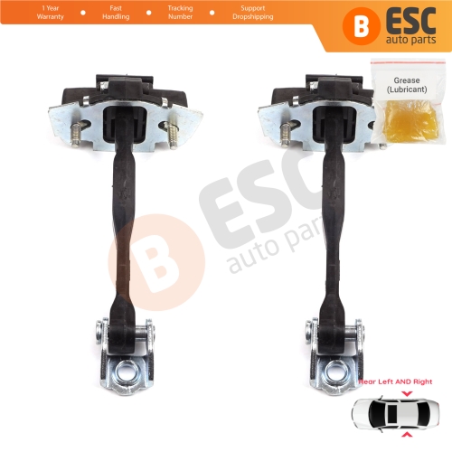 2 Pieces Rear Door Hinge Stop Check Strap Limiter for Fiat 500X 334 2014-On 51939944