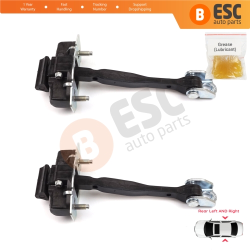 2 Pieces Rear Door Hinge Stop Check Strap Limiter for Fiat 500X 334 2014-On 51939944