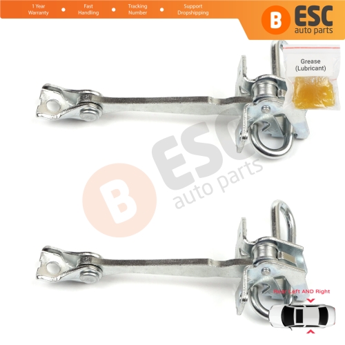 2 Pieces Rear Door Hinge Stop Check Strap Limiter for Fiat Panda MK2 169 2003-2012 46826530