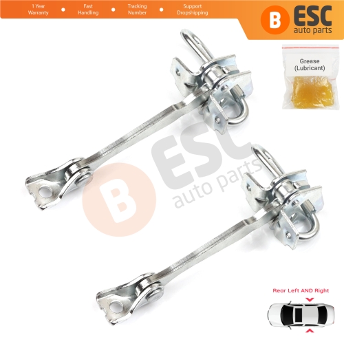 2 Pieces Rear Door Hinge Stop Check Strap Limiter for Fiat Panda MK2 169 2003-2012 46826530