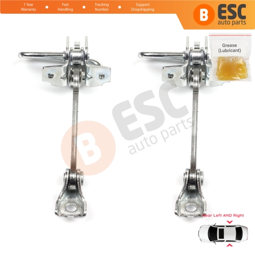 2 Pieces Rear Door Hinge Stop Check Strap Limiter for Fiat Panda MK2 169 2003-2012 46826530