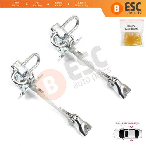 2 Pieces Rear Door Hinge Stop Check Strap Limiter for Fiat Panda MK2 169 2003-2012 46826530
