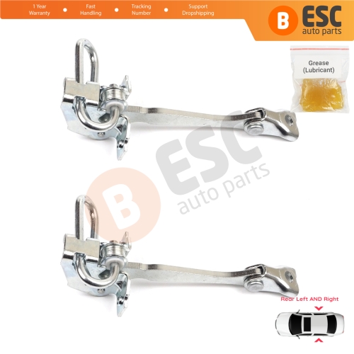 2 Pieces Rear Door Hinge Stop Check Strap Limiter for Fiat Panda MK2 169 2003-2012 46826530