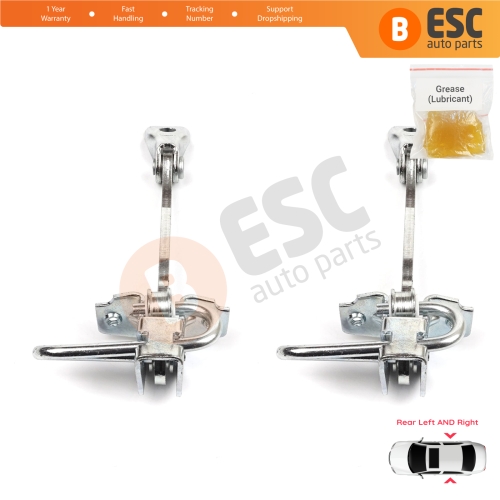 2 Pieces Rear Door Hinge Stop Check Strap Limiter for Fiat Panda MK2 169 2003-2012 46826530