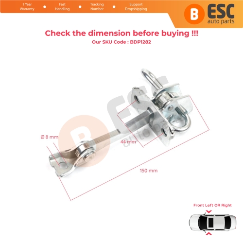 2 Pieces Front Door Hinge Stop Check Strap Limiter for Fiat Idea Lancia Musa 350 2004-2012 51795854