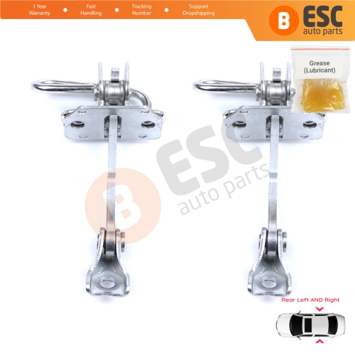 2 Pieces Rear Door Hinge Stop Check Strap Limiter for Fiat Idea Lancia Musa 350 2004-2012 51782471