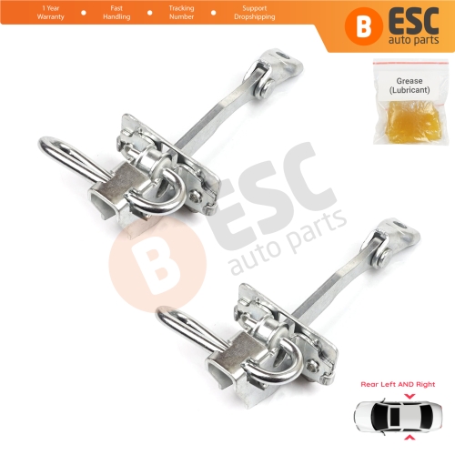 2 Pieces Rear Door Hinge Stop Check Strap Limiter for Fiat Idea Lancia Musa 350 2004-2012 51782471