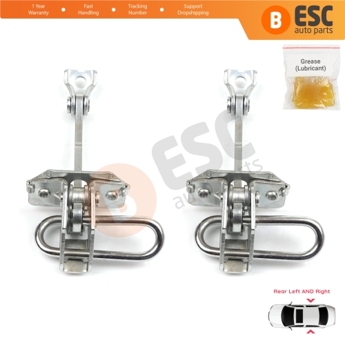 2 Pieces Rear Door Hinge Stop Check Strap Limiter for Fiat Idea Lancia Musa 350 2004-2012 51782471